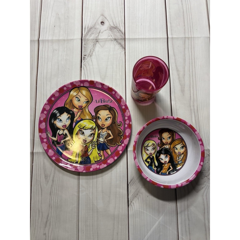 Lil' Bratz Melamine Dinnerware Set Zak Designs Vintage 2004 Y2K